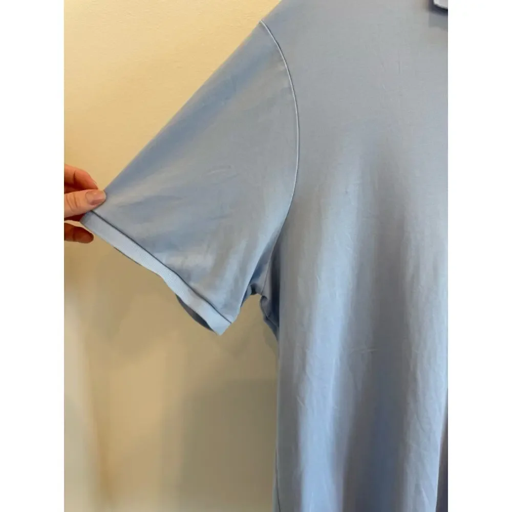 Polo Ralph Lauren Blue Polo Shirt Embroidered Flesh Pony Soft Cotton XL Preppy